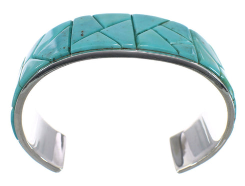 Sterling Silver Turquoise Well-Built Southwest Cuff Bracelet CX49900